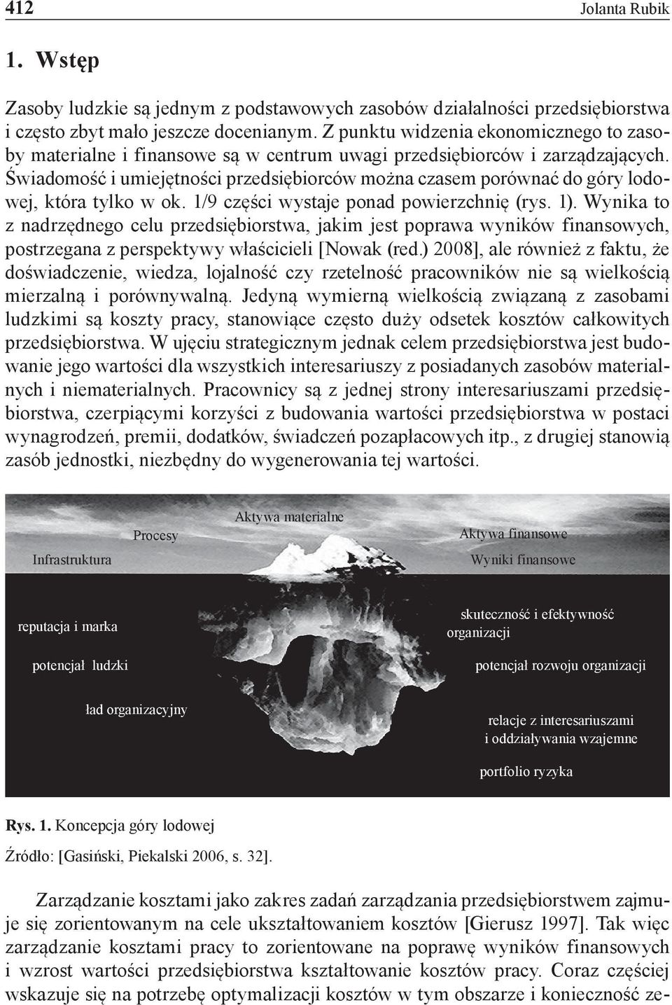Świadomość i umiejętności przedsiębiorców można czasem porównać do góry lodowej, która tylko w ok. 1/9 części wystaje ponad powierzchnię (rys. 1).