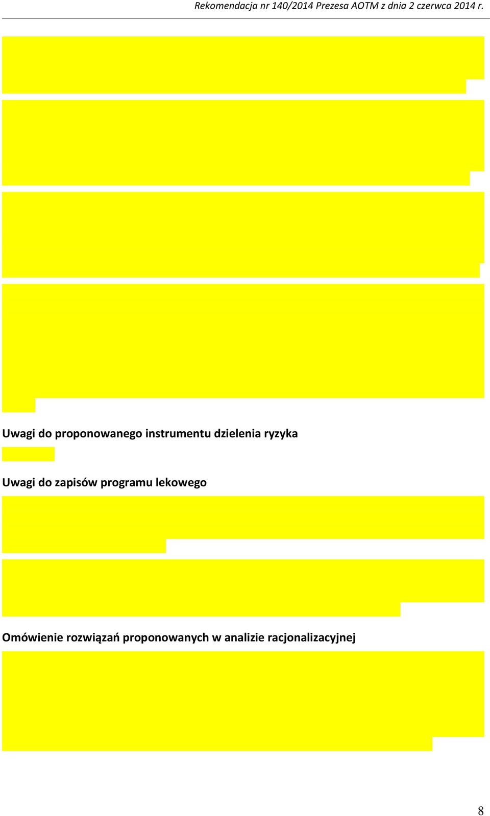 programu lekowego Omówienie rozwiązań