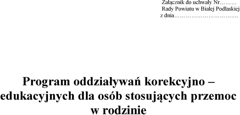 Program oddziaływań korekcyjno
