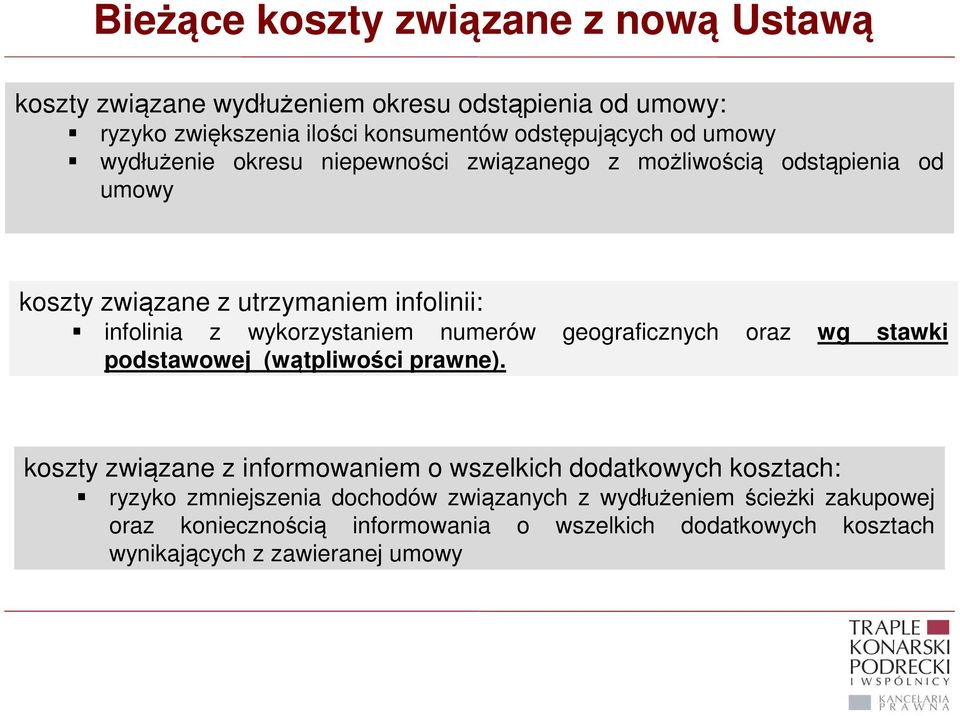 numerów geograficznych oraz wg stawki podstawowej (wątpliwości prawne).