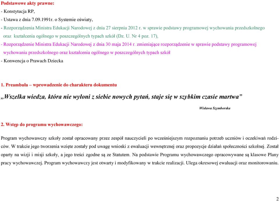 17), - Rozporządzenie Ministra Edukacji Narodowej z dnia 30 maja 2014 r.