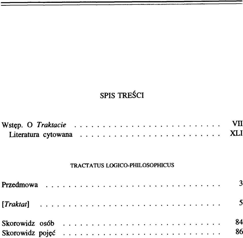 XLI TRACTATUS LOGICO-PHILOSOPHICUS