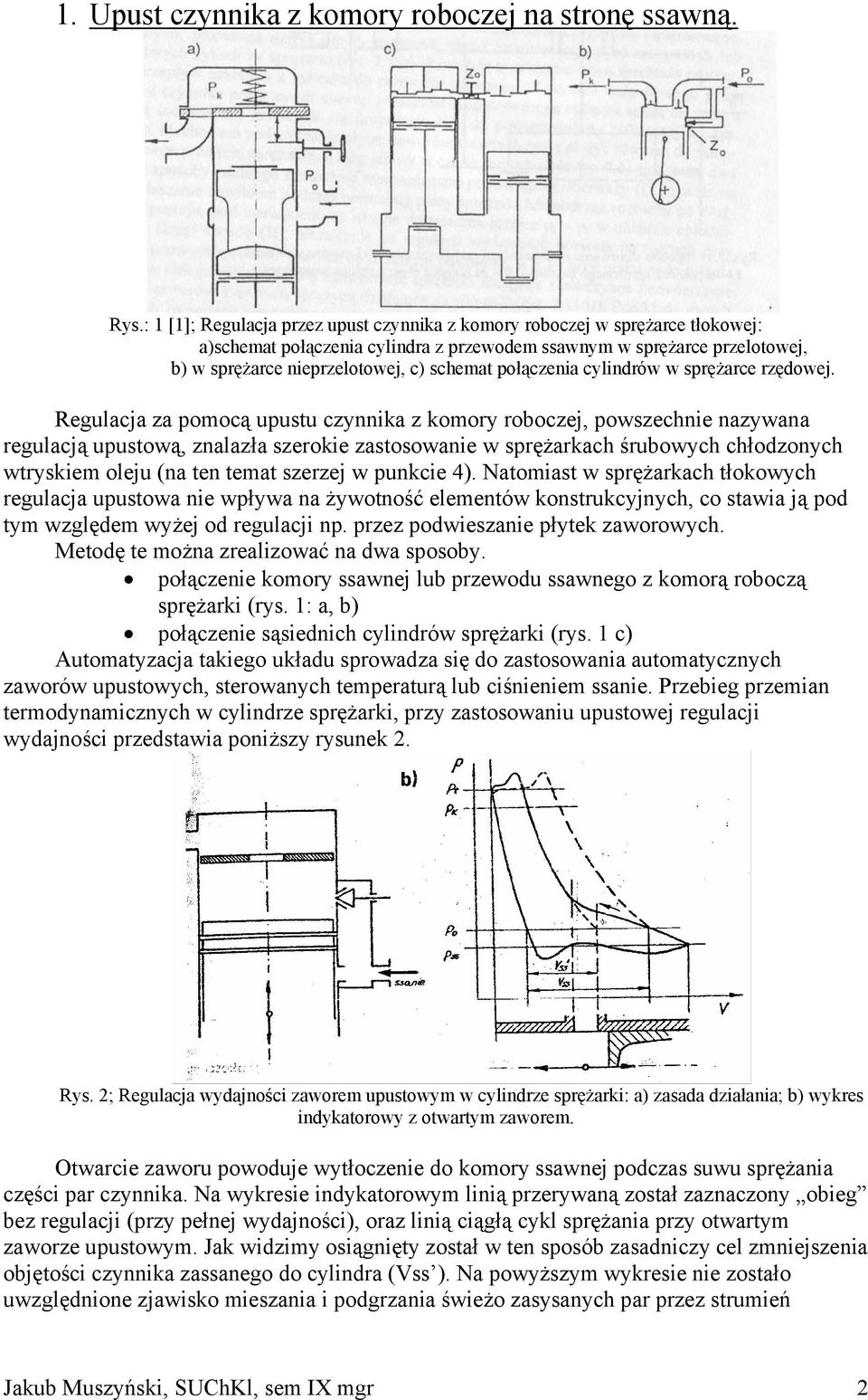 połączenia cylindrów w sprężarce rzędowej.