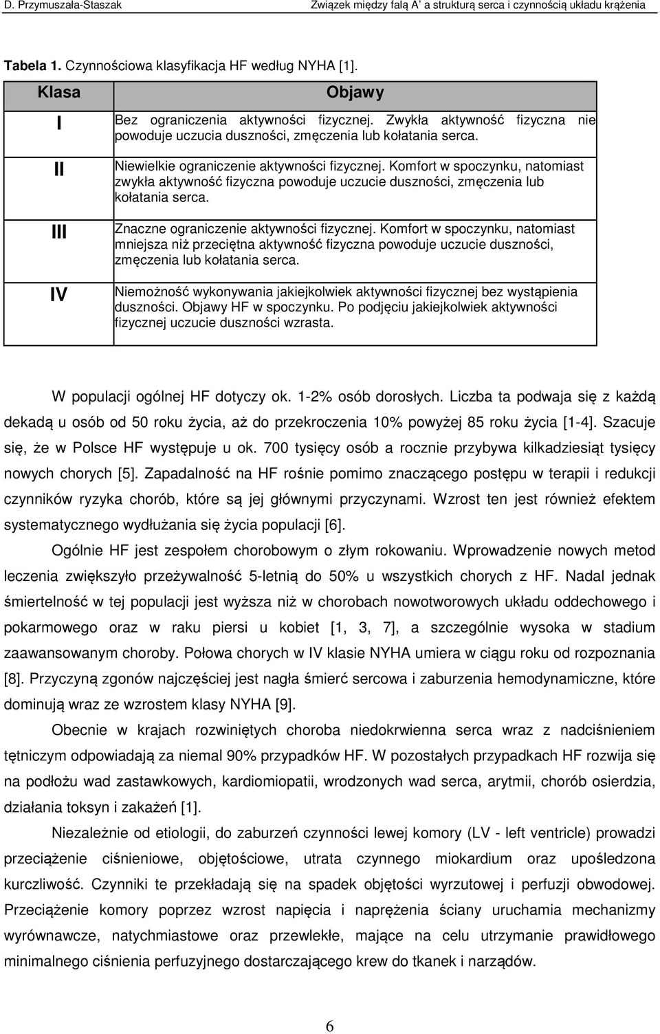 Znaczne ograniczenie aktywności fizycznej. Komfort w spoczynku, natomiast mniejsza niż przeciętna aktywność fizyczna powoduje uczucie duszności, zmęczenia lub kołatania serca.