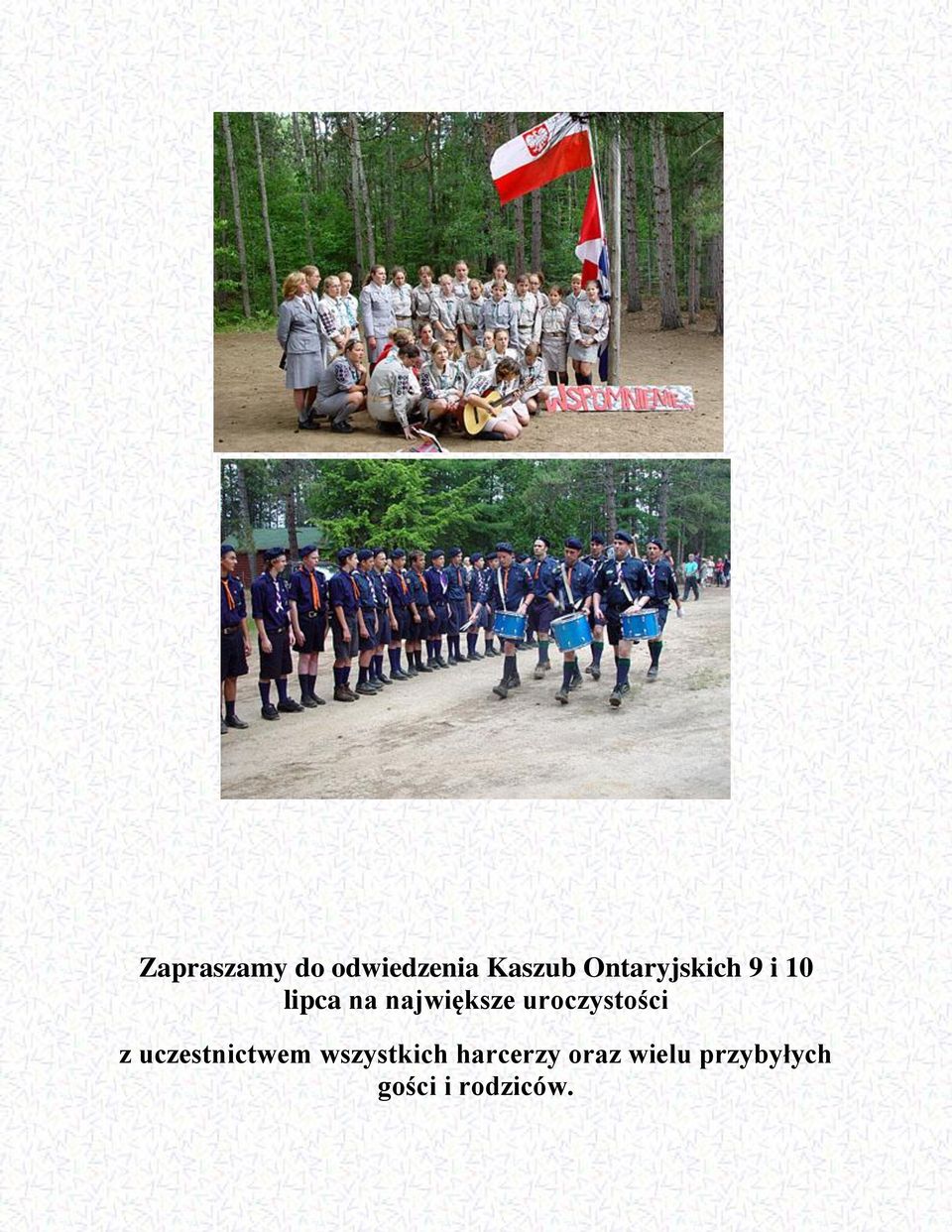uroczystości z uczestnictwem wszystkich