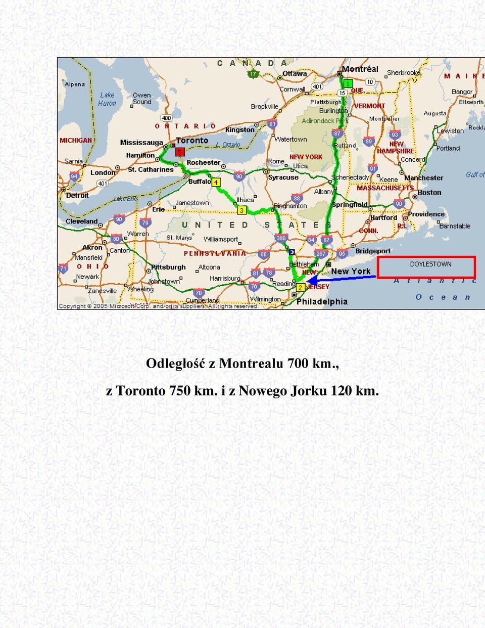 , z Toronto 750 km.