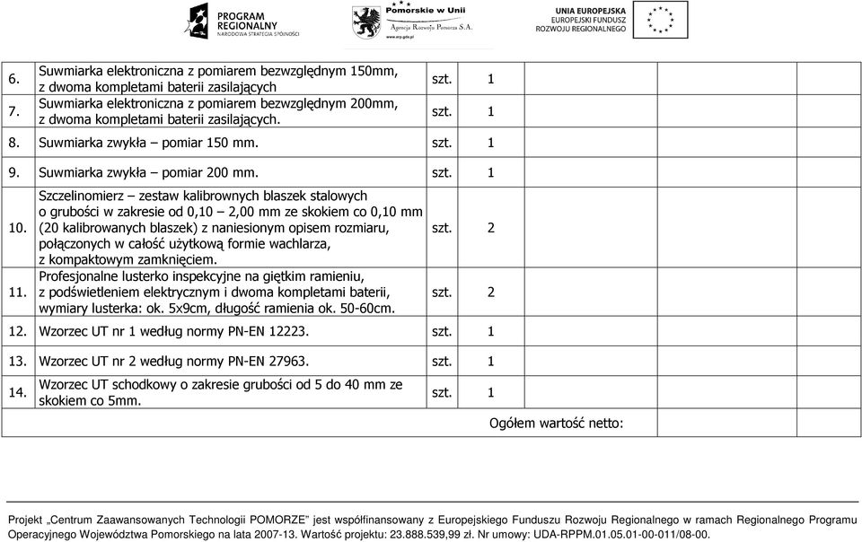 Szczelinomierz zestaw kalibrownych blaszek stalowych o grubości w zakresie od 0,10 2,00 mm ze skokiem co 0,10 mm (20 kalibrowanych blaszek) z naniesionym opisem rozmiaru, połączonych w całość