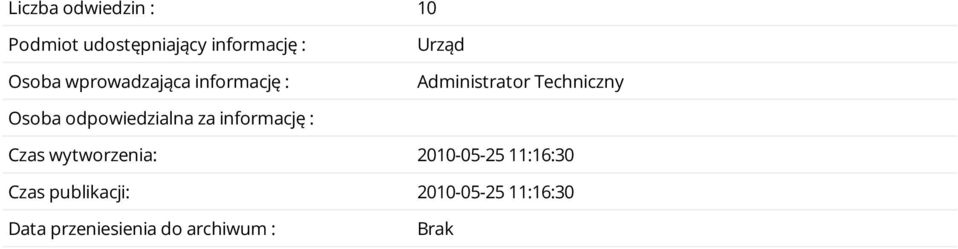 odpowiedzialna za informację : Czas wytworzenia: 2010-05-25