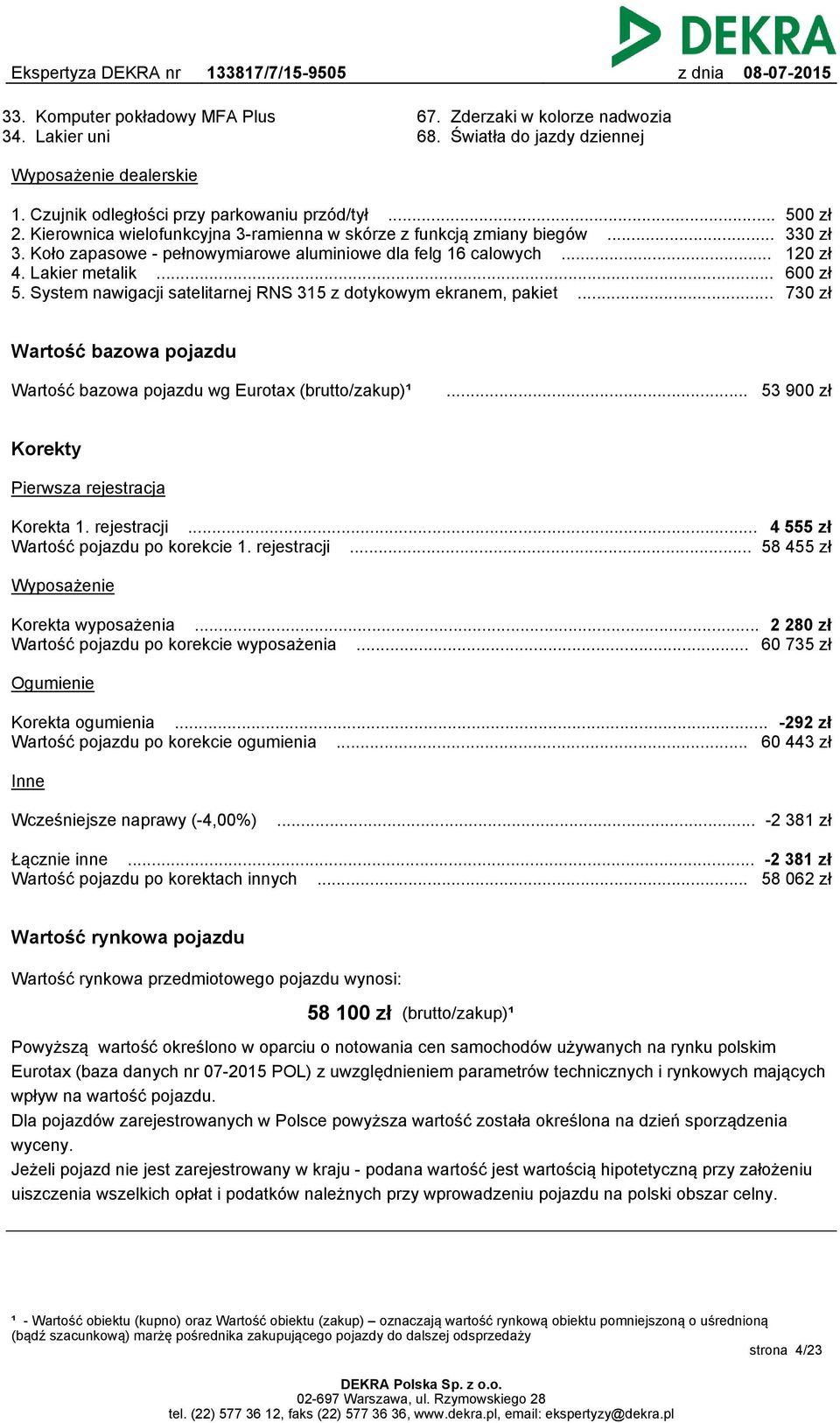 System nawigacji satelitarnej RNS 315 z dotykowym ekranem, pakiet... 500 zł 330 zł 120 zł 600 zł 730 zł Wartość bazowa pojazdu Wartość bazowa pojazdu wg Eurotax (brutto/zakup)¹.