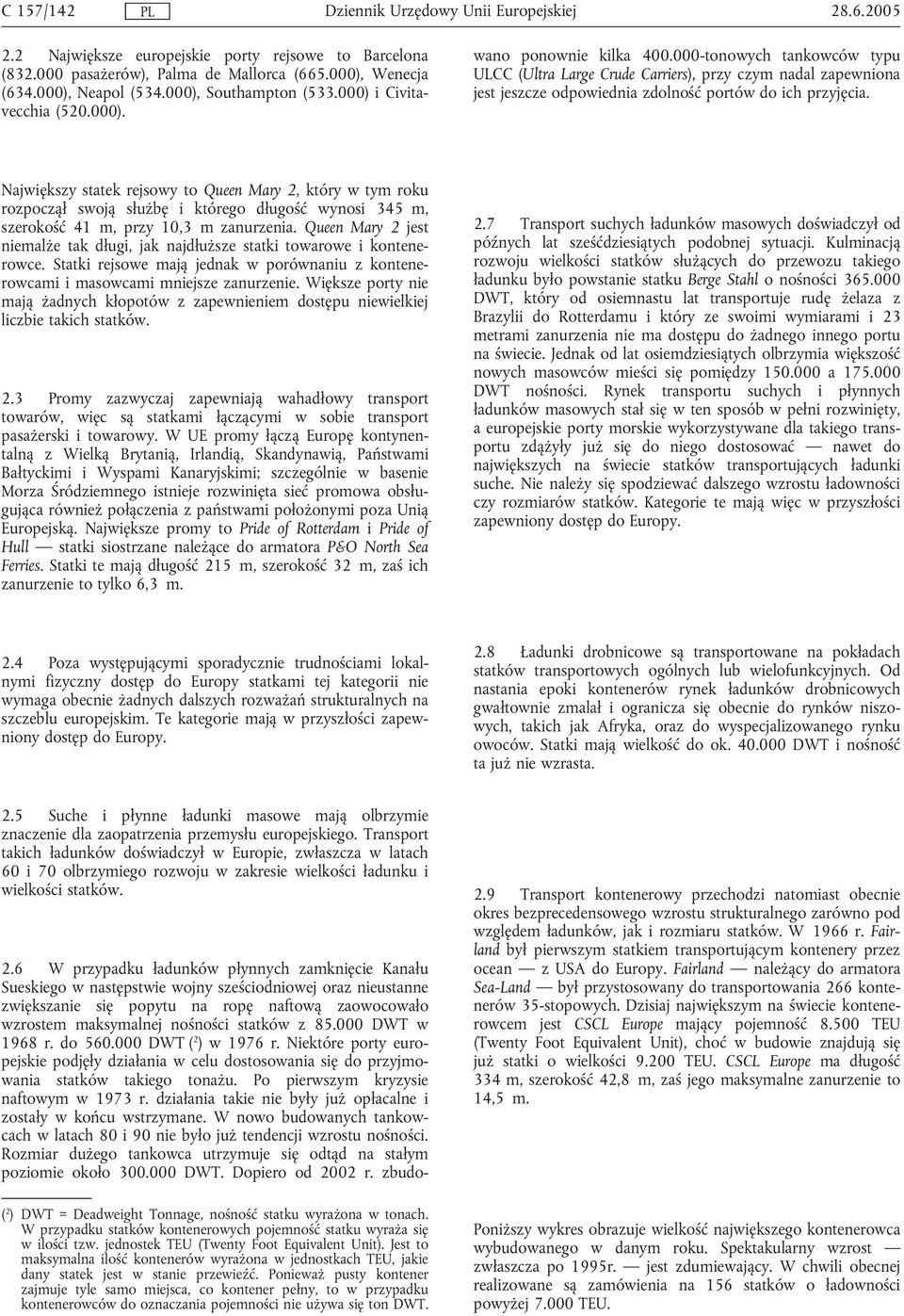 6 W przypadku ładunków płynnych zamknięcie Kanału Sueskiego w następstwie wojny sześciodniowej oraz nieustanne zwiększanie się popytu na ropę naftową zaowocowało wzrostem maksymalnej nośności statków