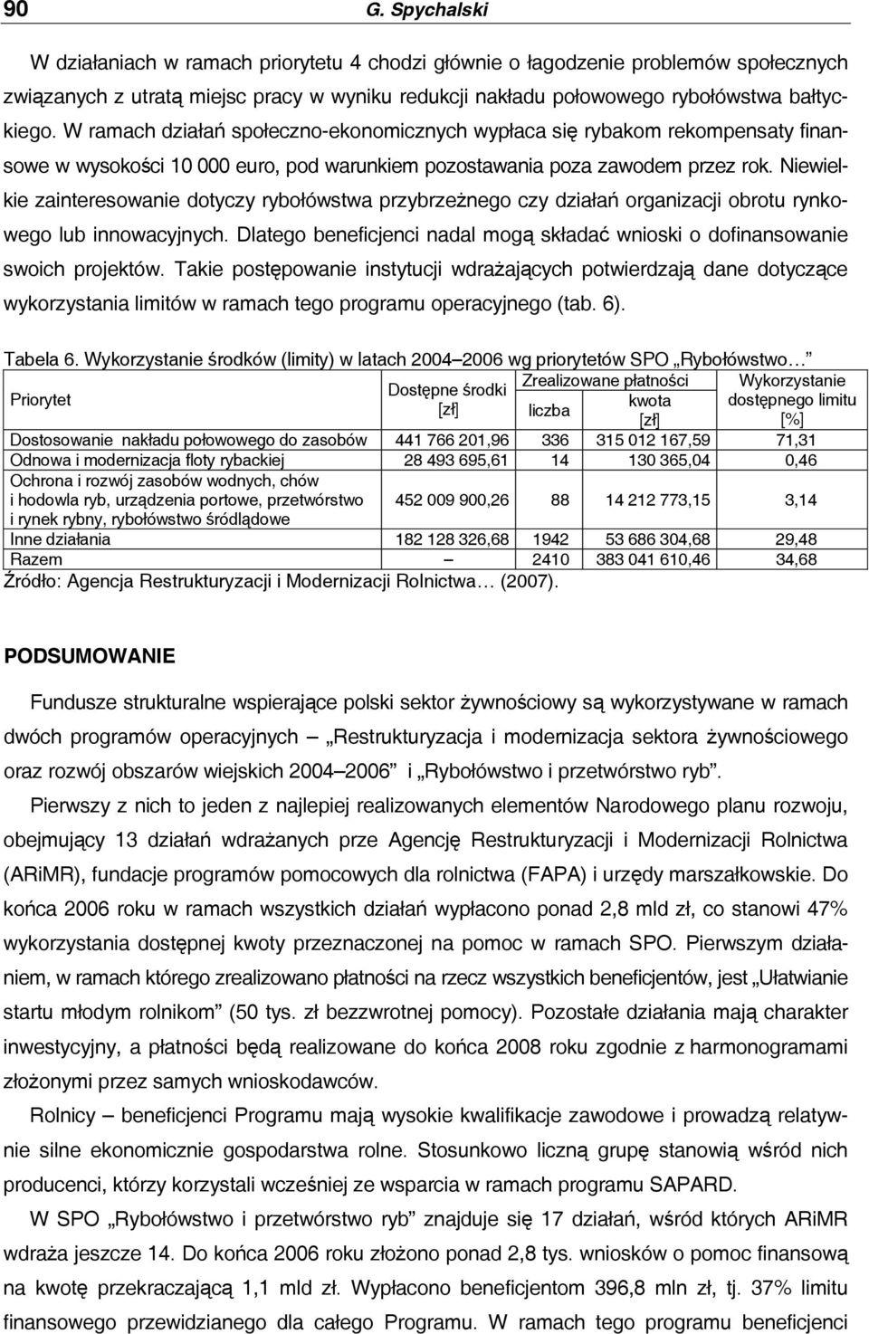 Niewielkie zainteresowanie dotyczy rybołówstwa przybrzeżnego czy działań organizacji obrotu rynkowego lub innowacyjnych.