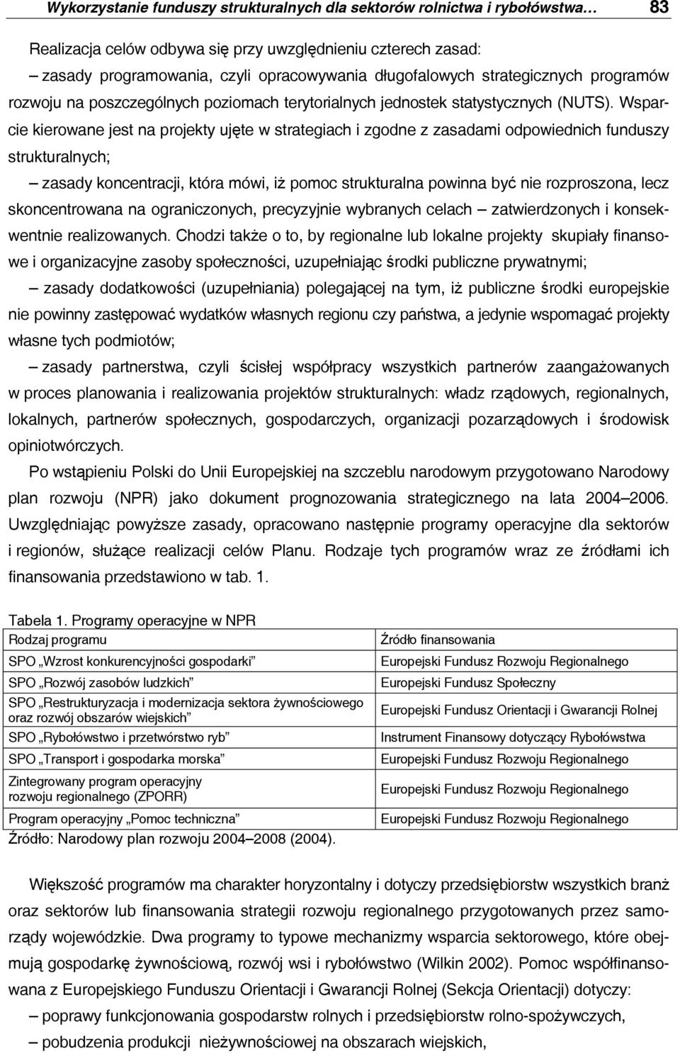 Wsparcie kierowane jest na projekty ujęte w strategiach i zgodne z zasadami odpowiednich funduszy strukturalnych; zasady koncentracji, która mówi, iż pomoc strukturalna powinna być nie rozproszona,