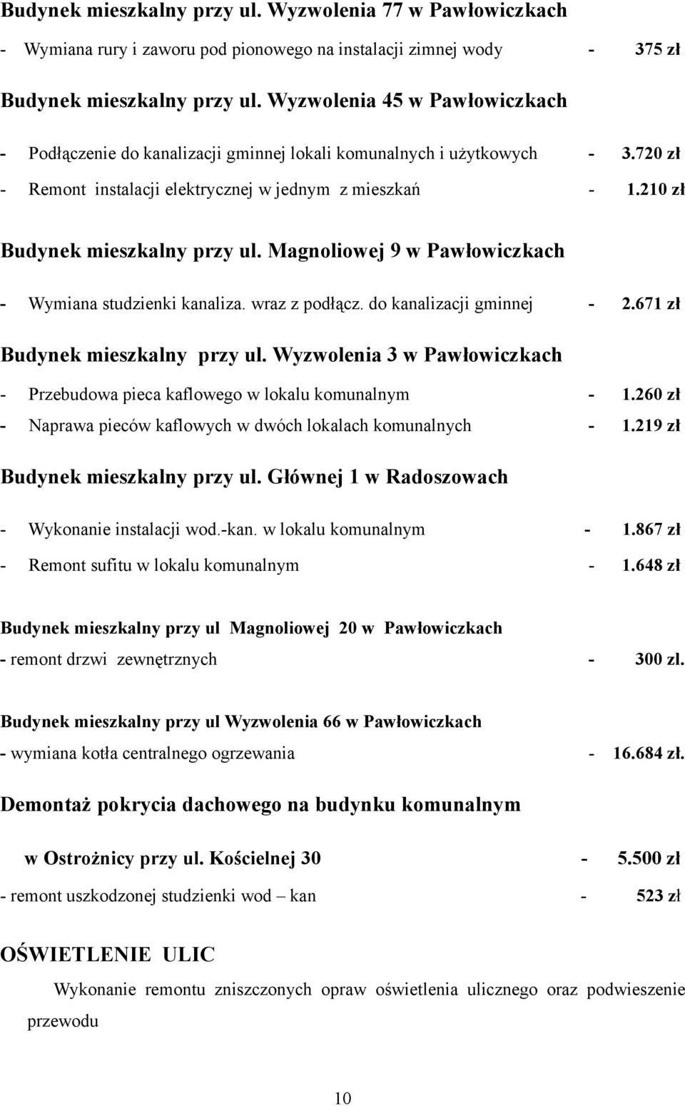 Magnoliowej 9 w Pawłowiczkach - Wymiana studzienki kanaliza. wraz z podłącz. do kanalizacji gminnej - 2.671 Budynek mieszkalny przy ul.