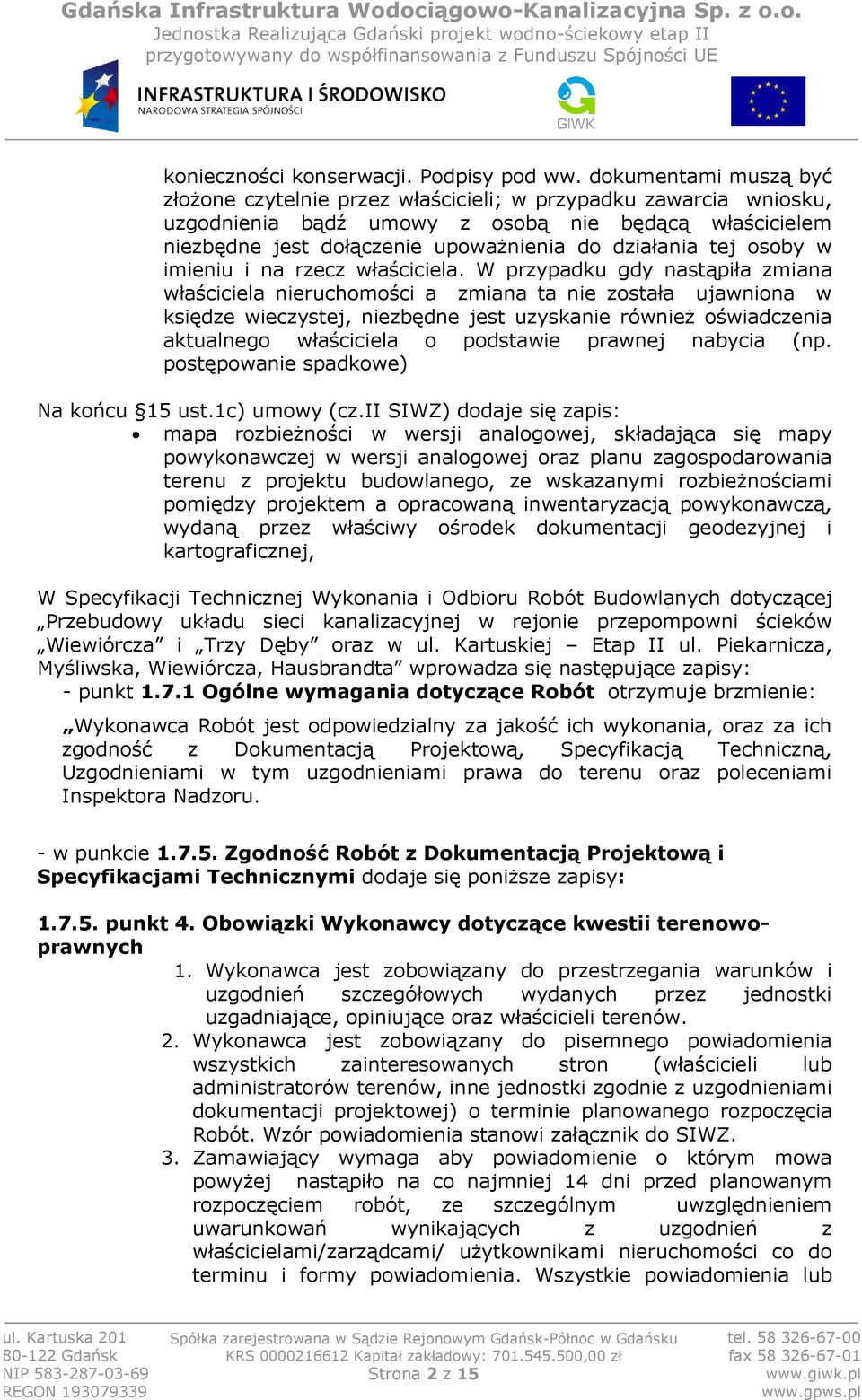 osoby w imieniu i na rzecz właściciela.