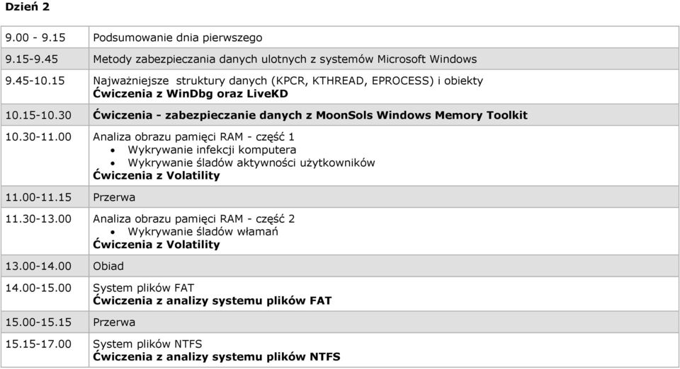 30 Ćwiczenia - zabezpieczanie danych z MoonSols Windows Memory Toolkit 10.30-11.