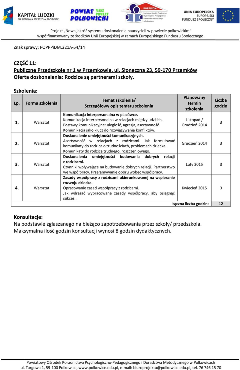 Komunikacja jako klucz do rozwiązywania konfliktów. Doskonalenie umiejętności komunikacyjnych. Asertywność w relacjach z rodzicami.