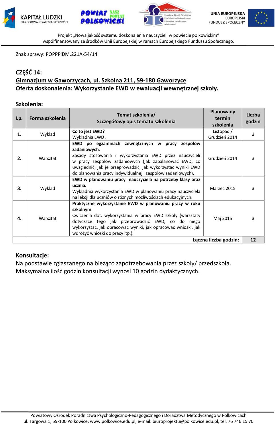 Zasady stosowania i wykorzystania EWD przez nauczycieli w pracy zespołów zadaniowych (jak zapalanować EWD, co uwzglednić, jak je przeprowadzić, jak wykorzystac wyniki EWD do planowania pracy