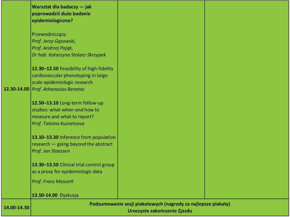10 Long-term follow-up studies: what-when-and how to measure and what to report? Prof. Tatiana Kuznetsova 13.10 13.