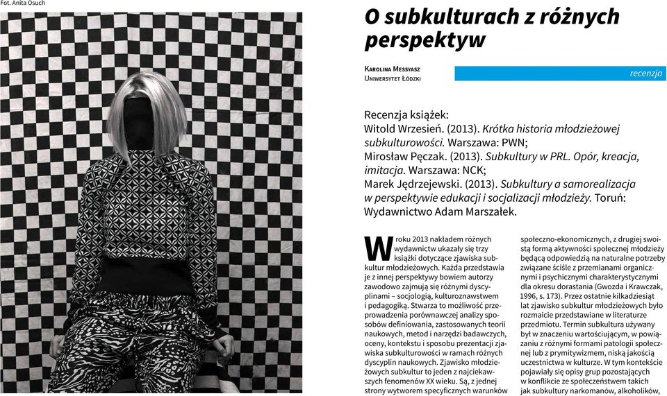 Toruń: Wydawnictwo Adam Marszałek. Wroku 2013 nakładem różnych wydawnictw ukazały się trzy książki dotyczące zjawiska subkultur młodzieżowych.