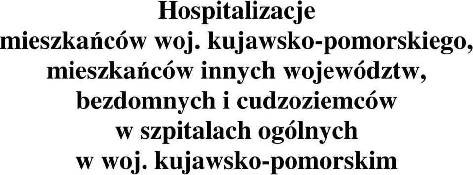 innych województw, bezdomnych i