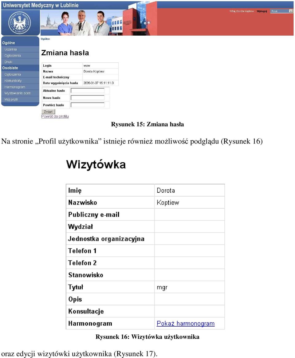 podglądu (Rysunek 16) Rysunek 16: Wizytówka