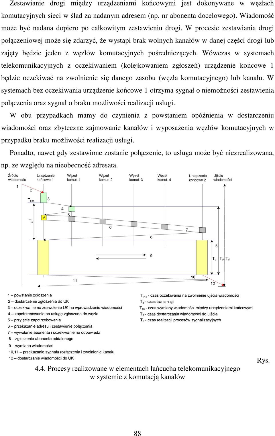 W procesie zestawiania drogi połączeniowej może się zdarzyć, że wystąpi brak wolnych kanałów w danej części drogi lub zajęty będzie jeden z węzłów komutacyjnych pośredniczących.