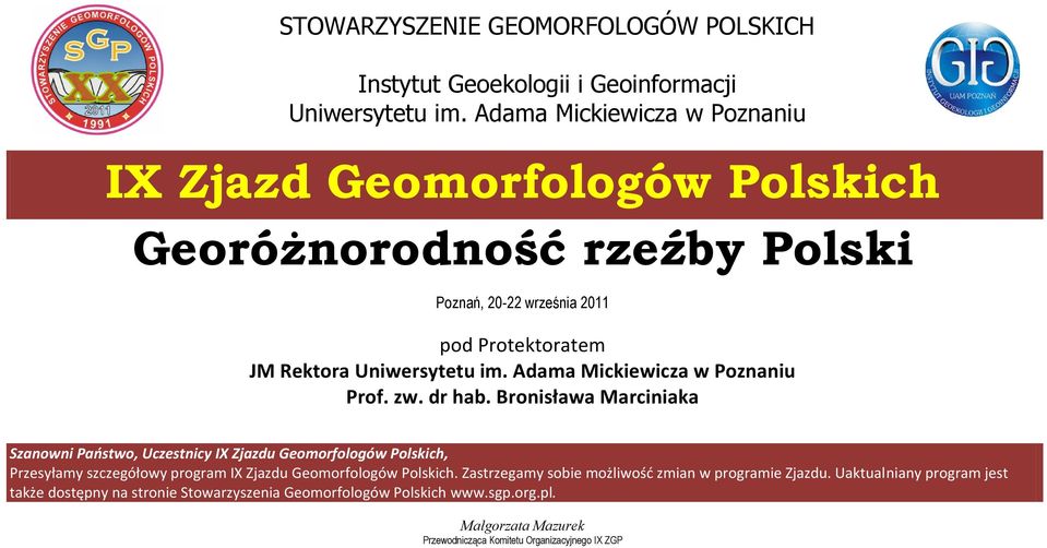 Adama Mickiewicza w Poznaniu Prof. zw. dr hab.