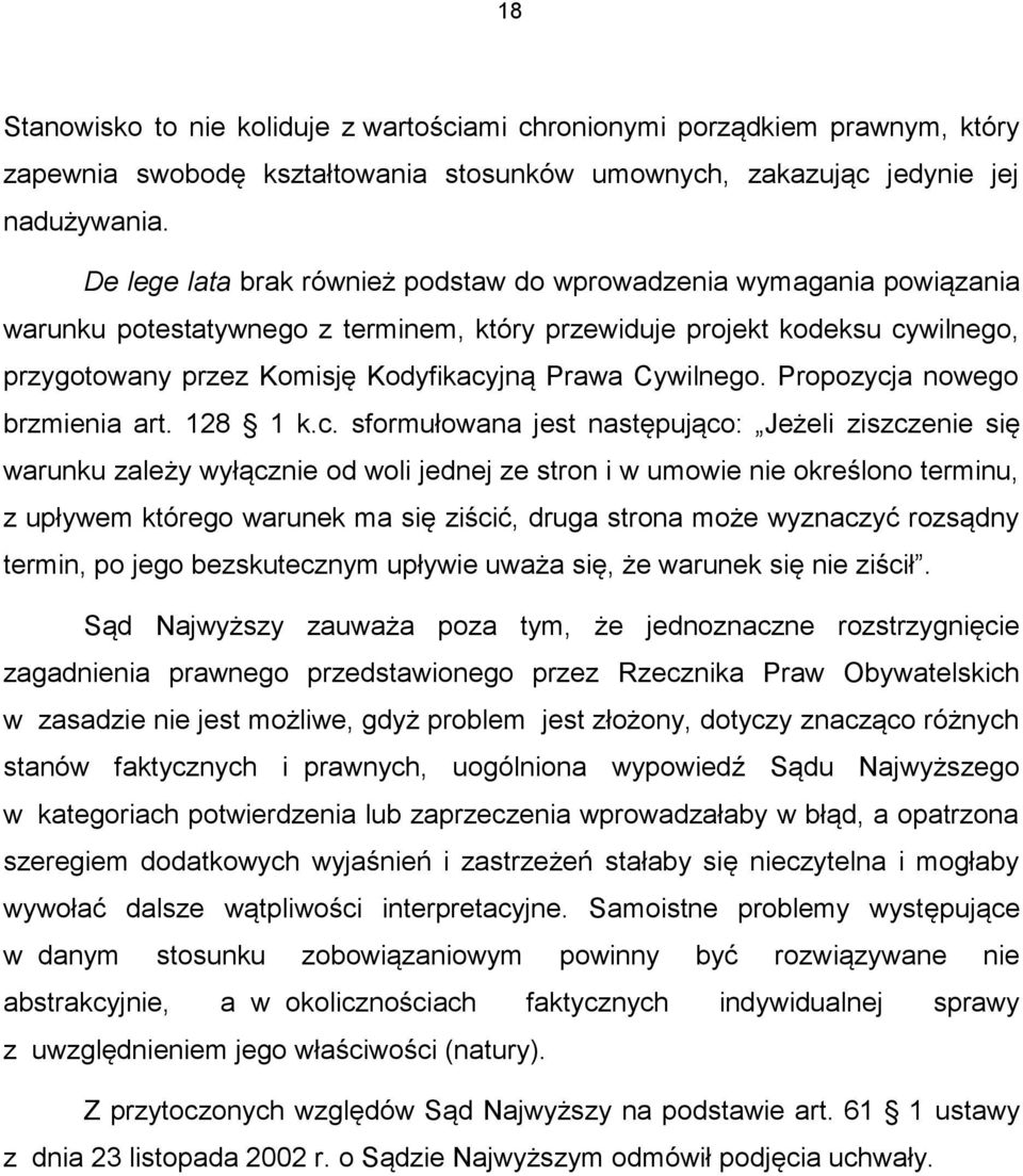 Cywilnego. Propozycj