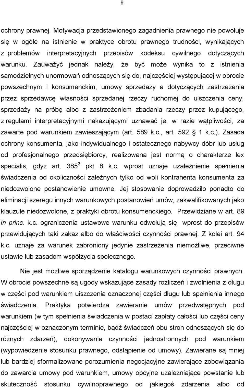 dotyczących warunku.