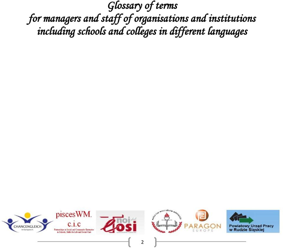 institutions including schools