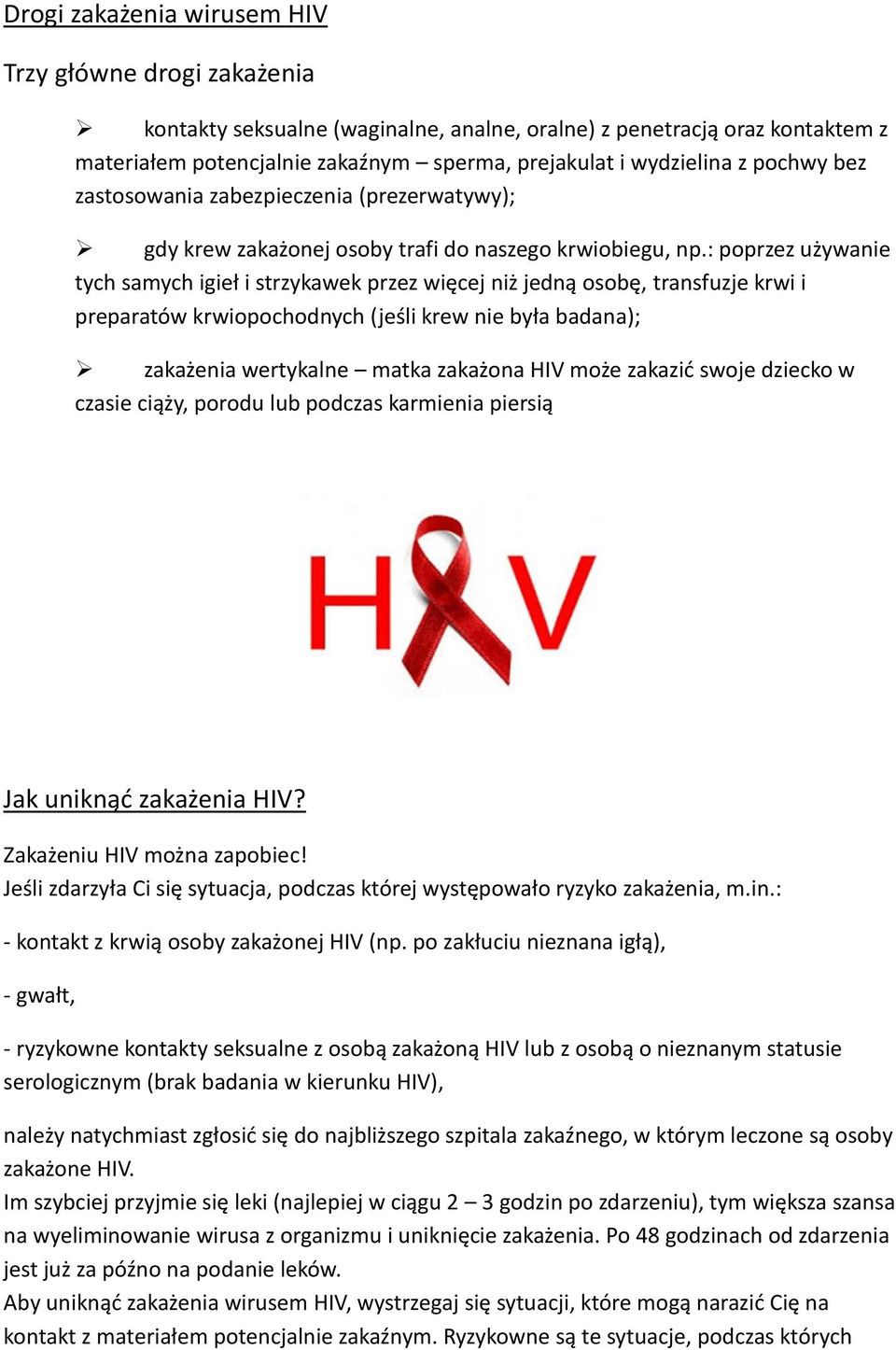 Podkreśl Sytuacje Podczas Których Można Zarazić Się Hiv 1 grudnia - Światowy Dzień AIDS - PDF Free Download