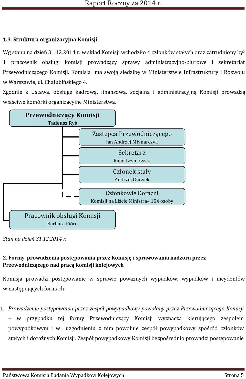 Komisja ma swoją siedzibę w Ministerstwie Infrastruktury i Rozwoju w Warszawie, ul. Chałubińskiego 4.