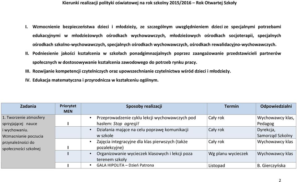 socjoterapii, specjalnych ośrodkachszkolno wychowawczych,specjalnychośrodkachwychowawczych,ośrodkachrewalidacyjno wychowawczych. II.