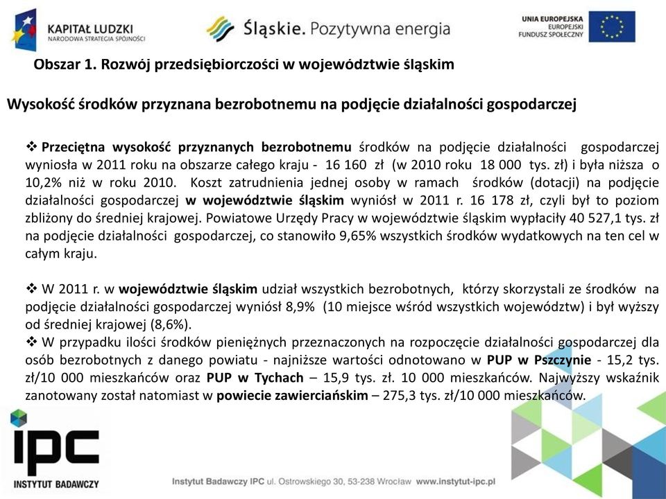 działalności gospodarczej wyniosła w 2011 roku na obszarze całego kraju - 16 160 zł (w 2010 roku 18 000 tys. zł) i była niższa o 10,2% niż w roku 2010.