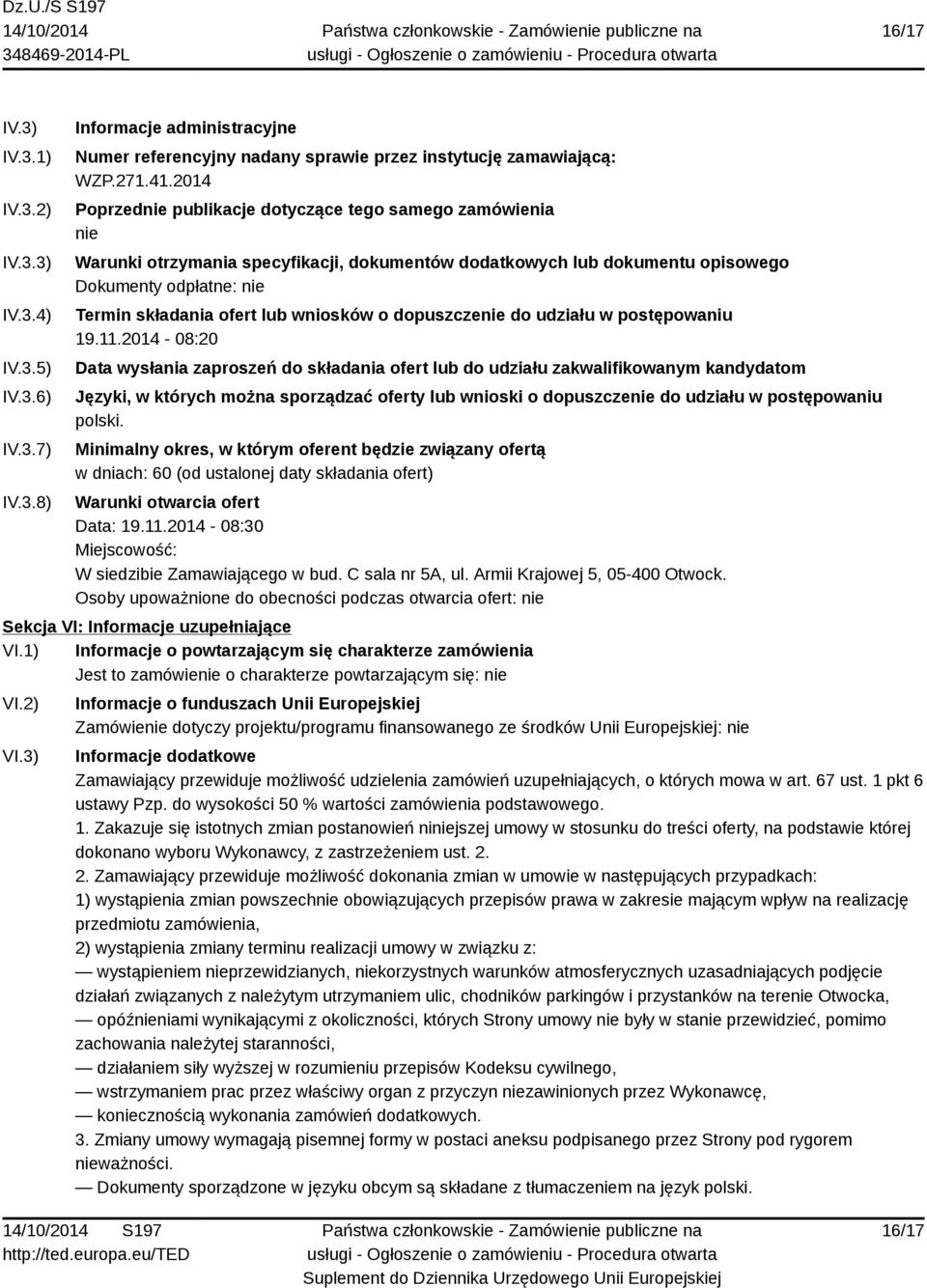 wniosków o dopuszczenie do udziału w postępowaniu 19.11.