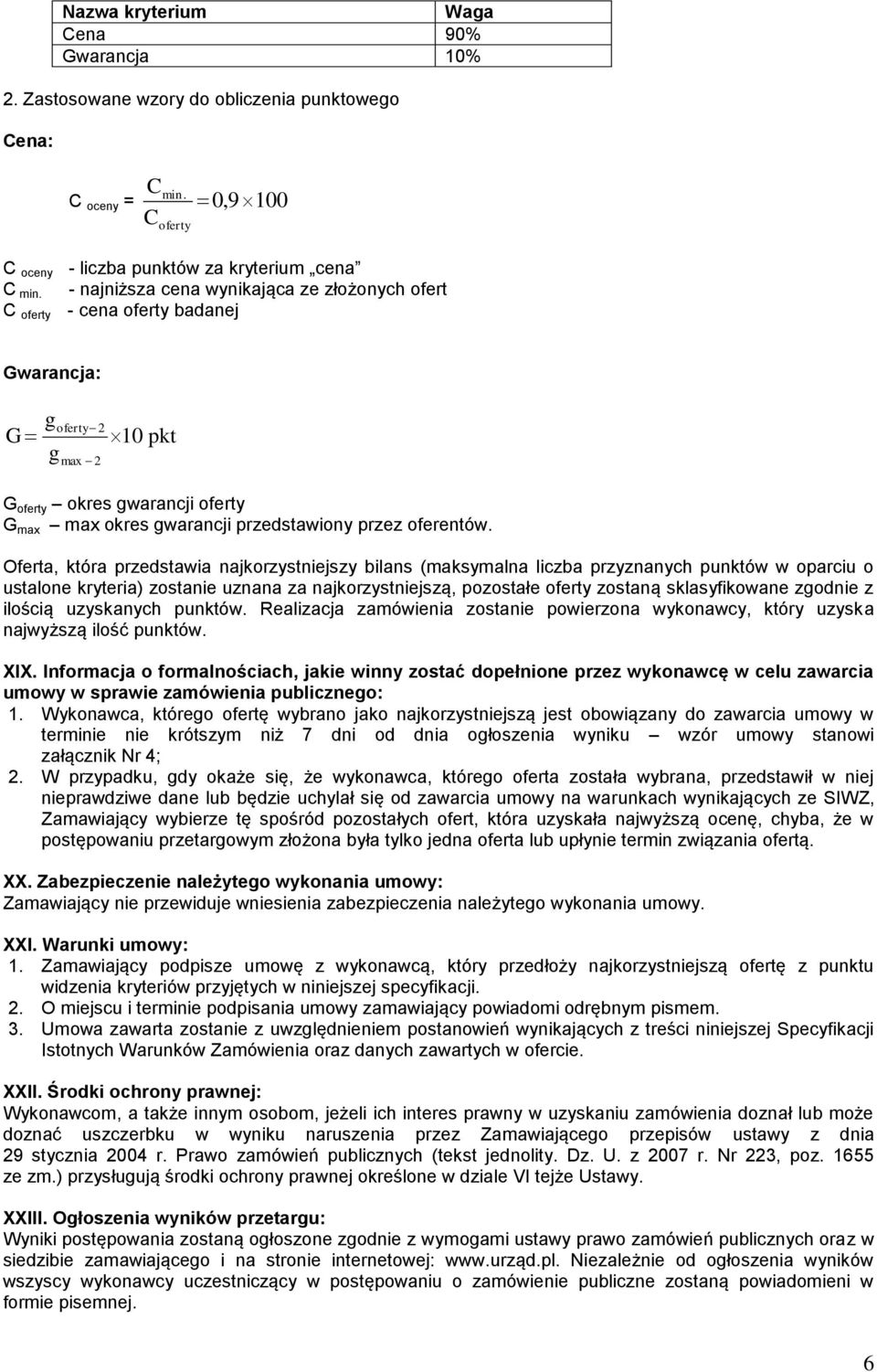 oferentów.