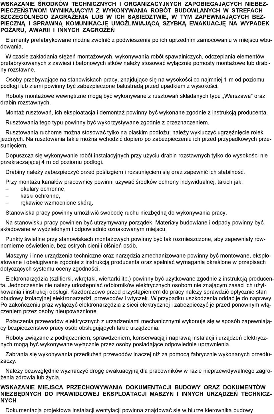 zamocowaniu w miejscu wbudowania.