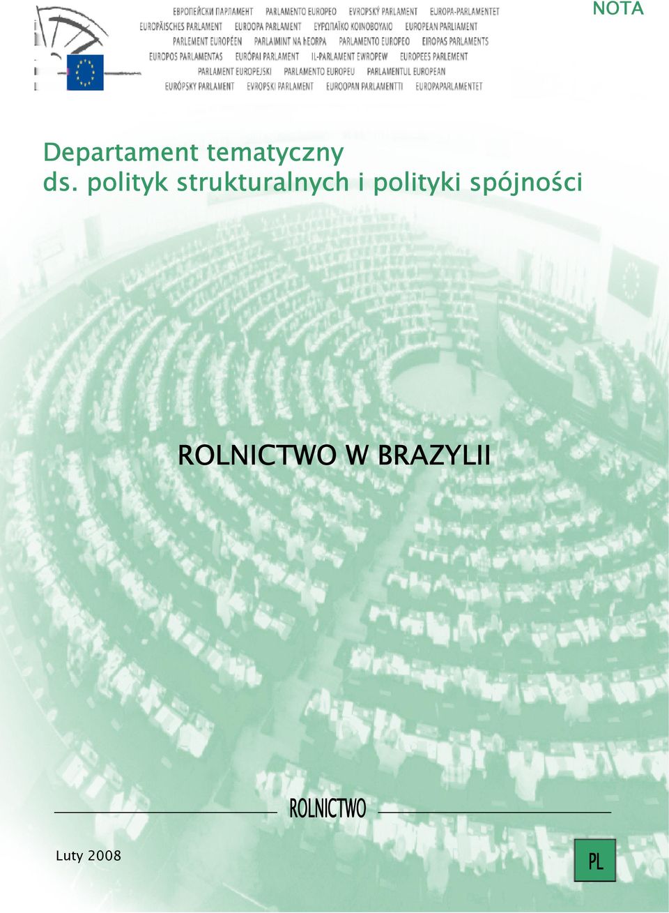 polityki spójności ROLNICTWO