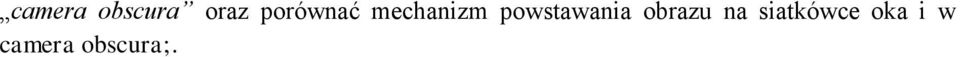 powstawania obrazu na