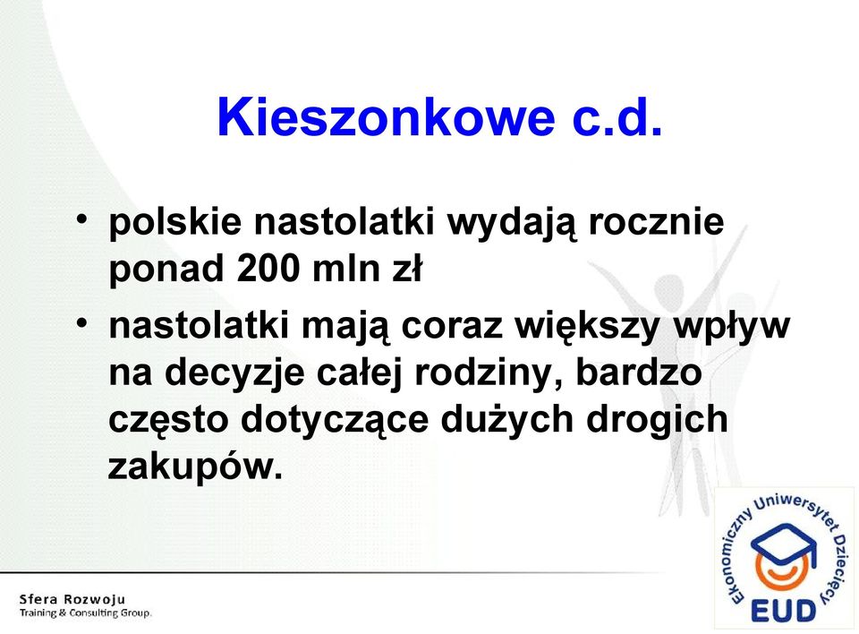 mln zł nastolatki mają coraz większy wpływ