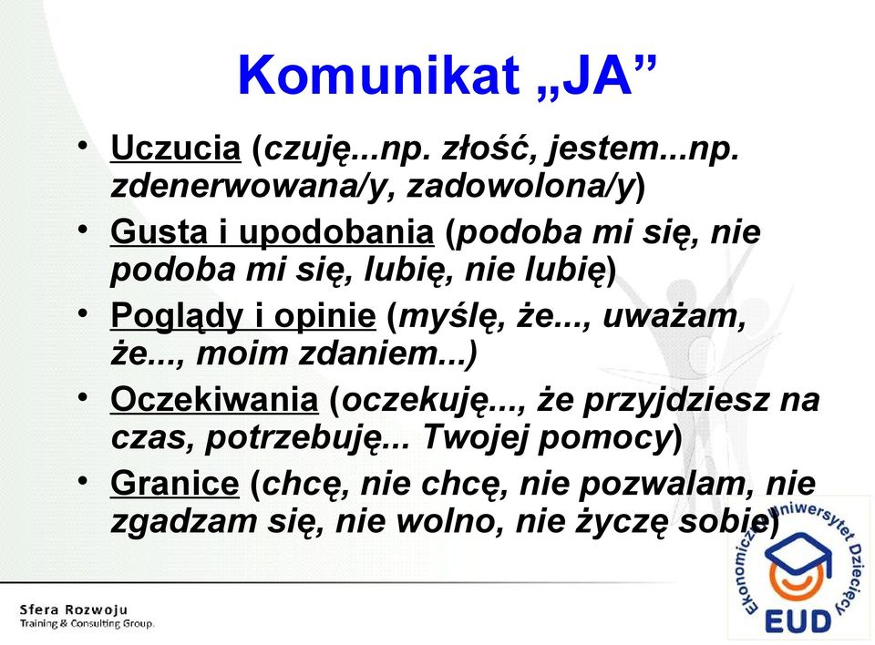 zdenerwowana/y, zadowolona/y) Gusta i upodobania (podoba mi się, nie podoba mi się, lubię, nie