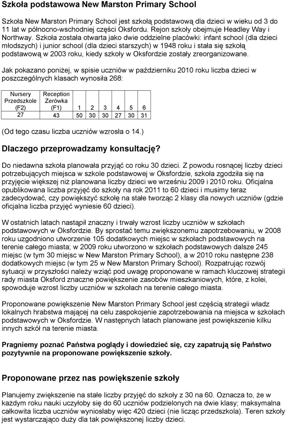 Szkoła została otwarta jako dwie oddzielne placówki: infant school (dla dzieci młodszych) i junior school (dla dzieci starszych) w 1948 roku i stała się szkołą podstawową w 2003 roku, kiedy szkoły w