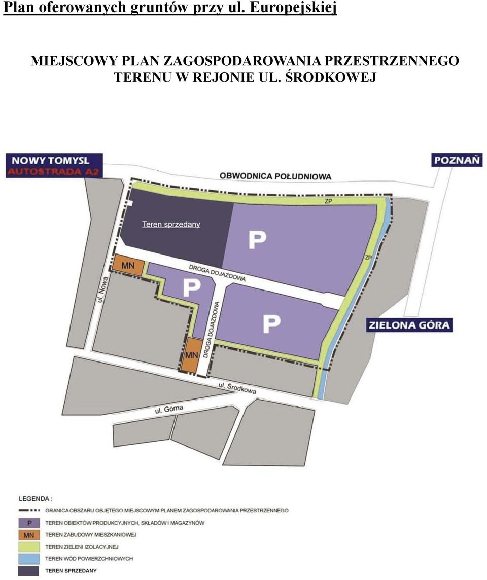 PLAN ZAGOSPODAROWANIA