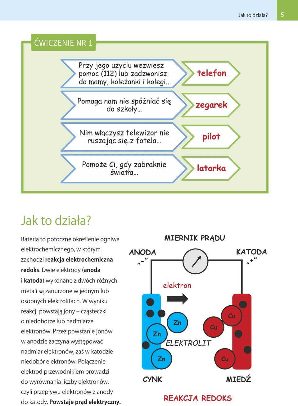 dwieelektrody(anoda ikatoda)wykonanezdwóchróżnych metalisązanurzonewjednymlub osobnychelektrolitach.