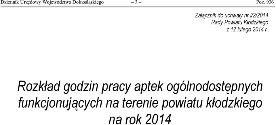 Kłodzkiego z 12 lutego 2014 r.
