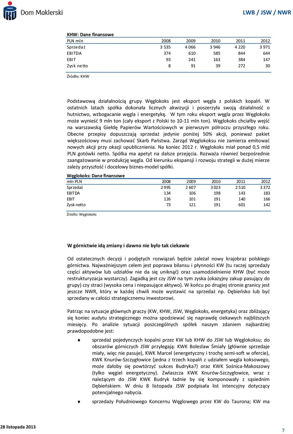 W tym roku eksport węgla przez Węglokoks może wynieść 9 mln ton (cały eksport z Polski to 10-11 mln ton).