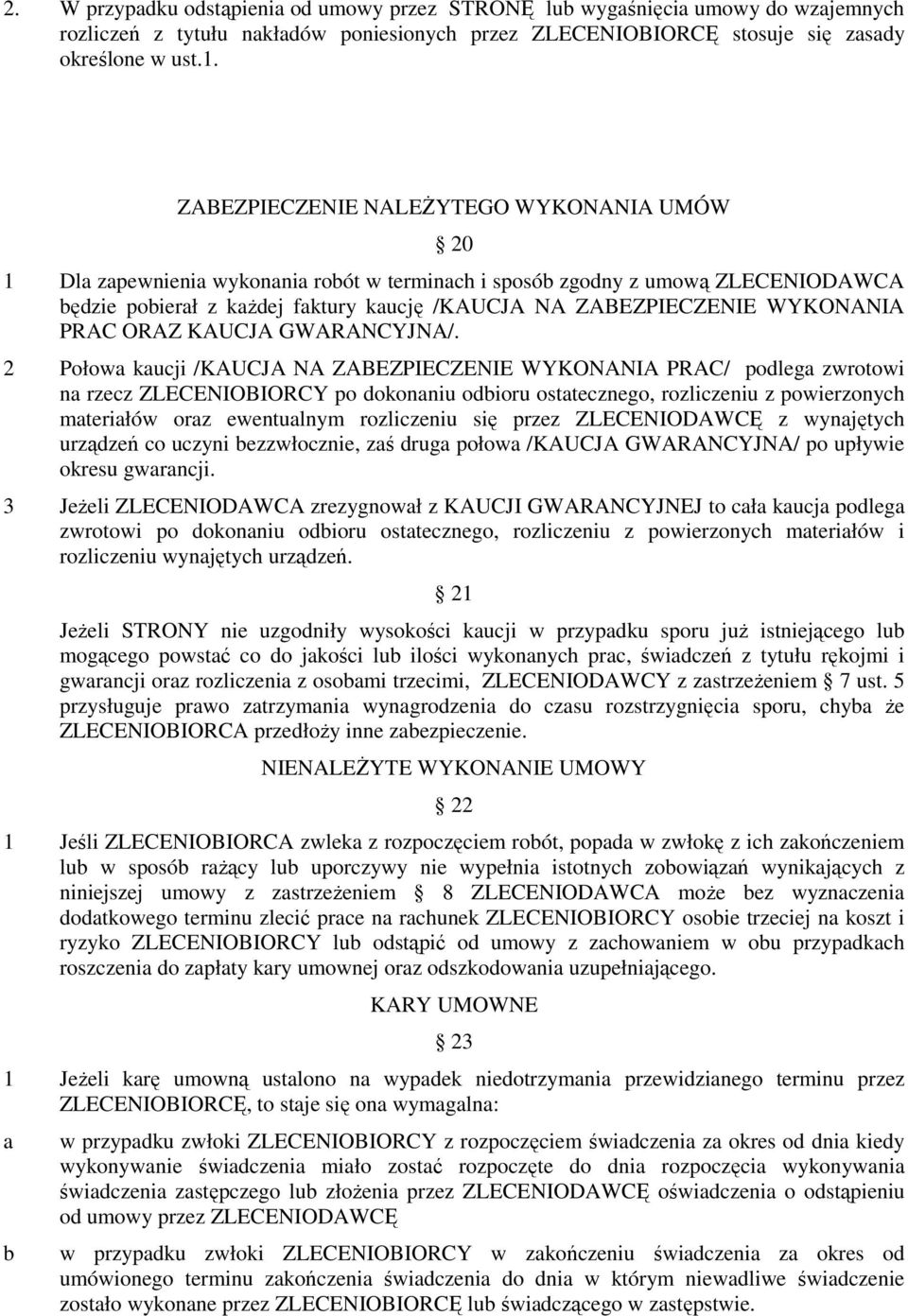 KAUCJA GWARANCYJNA/.