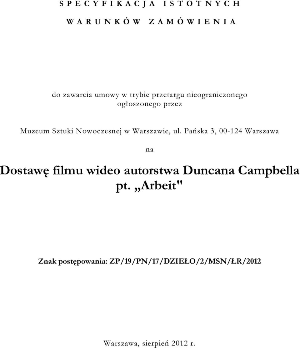 Warszawie, ul.