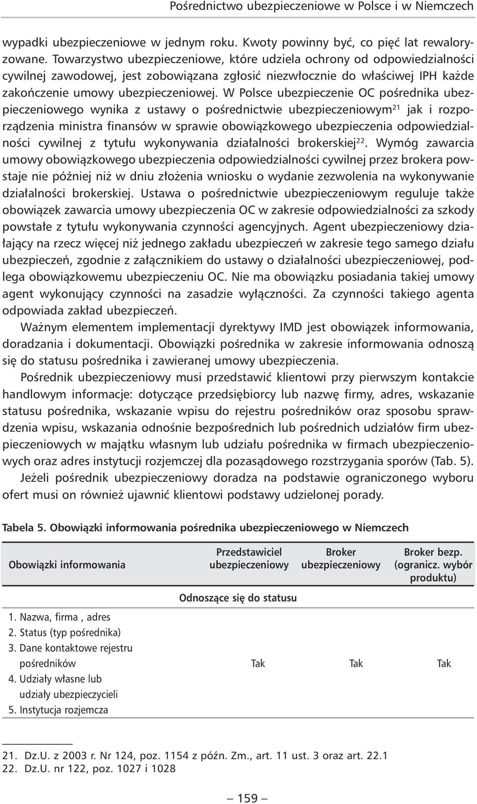 W Polsce ubezpieczenie OC pośrednika ubezpieczeniowego wynika z ustawy o pośrednictwie ubezpieczeniowym 21 jak i rozporządzenia ministra finansów w sprawie obowiązkowego ubezpieczenia