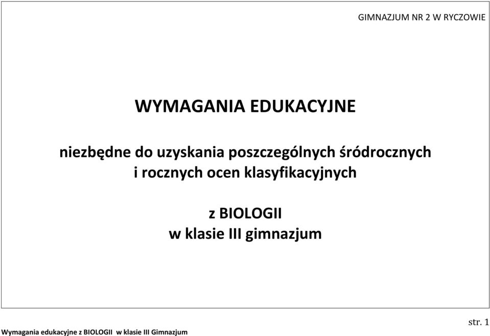 poszczególnych śródrocznych i rocznych